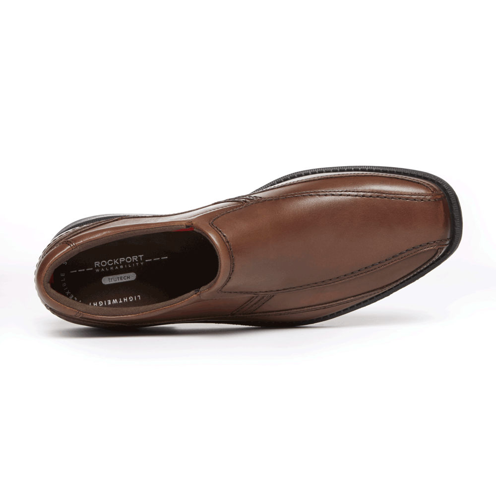 Rockport Singapore Mens Slip-On - Style Leader 2 Bike Toe Brown - SD7190435